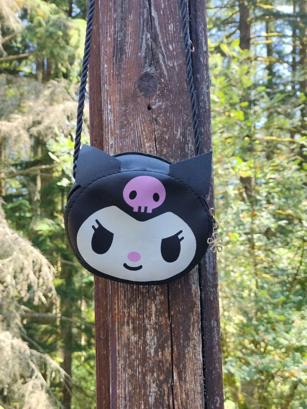 Sanrio ,Mini,Kuromi Black Pink White Crossbody Bag